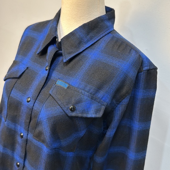 Dixxon flannel company snap button shirt women’s sz M - Picture 2 of 15
